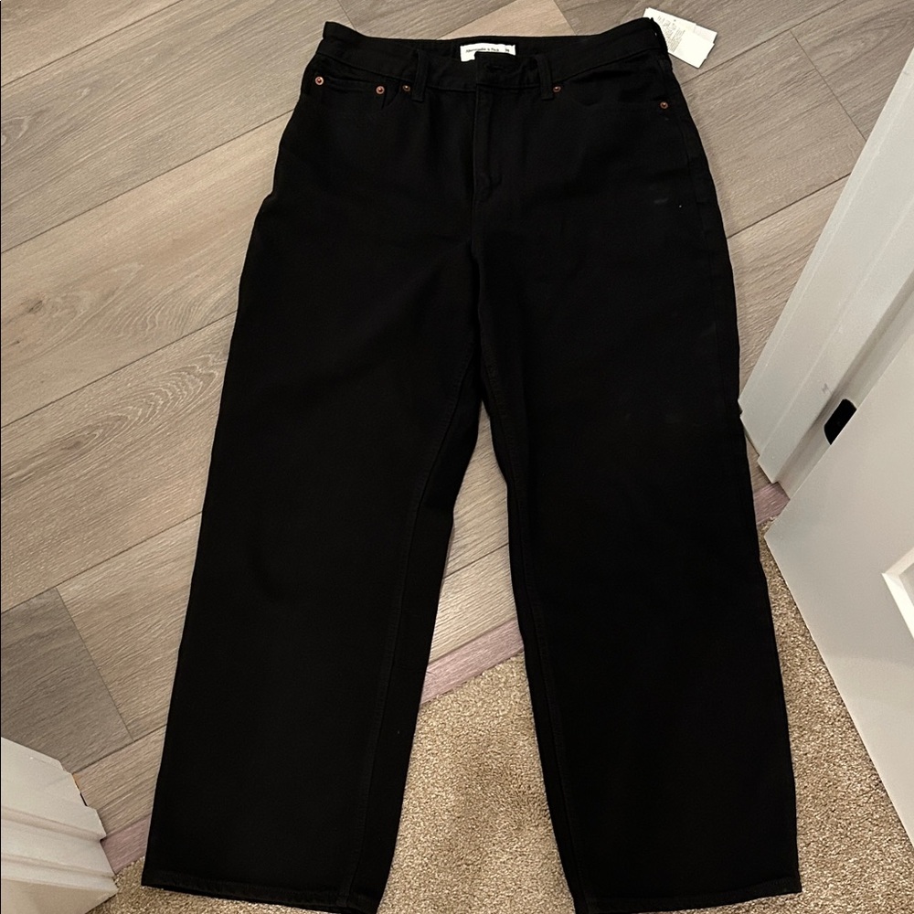 Abercrombie high rise loose jeans-curve love SHORT
